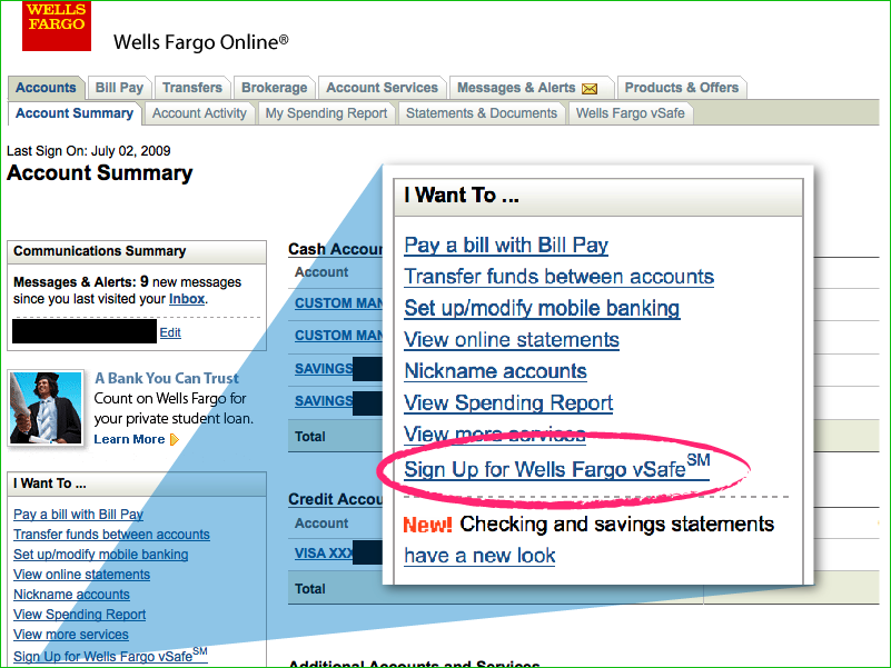 wf-account-vsafe Well, well, Wells.
