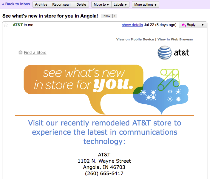 ATT new store ad